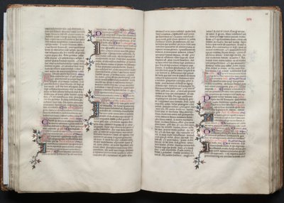 Il Messale di Gotha: Fol. 46r, Testo, c. 1375 da Master of the Boqueteaux