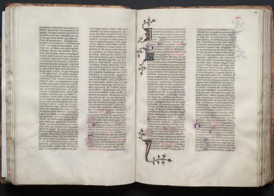 Il Messale di Gotha: Fol. 47v, Testo, c. 1375 da Master of the Boqueteaux