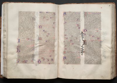 Il Messale di Gotha: Fol. 50v, Testo, c. 1375 da Master of the Boqueteaux