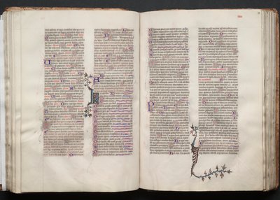 Il Messale di Gotha: Fol. 54r, Testo, c. 1375 da Master of the Boqueteaux