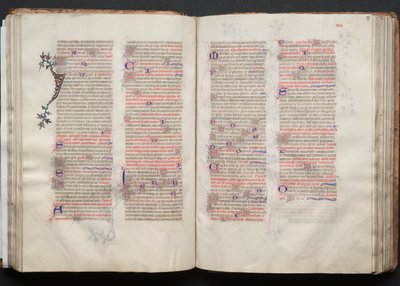 Il Messale di Gotha: Fol. 57r, Testo, c. 1375 da Master of the Boqueteaux