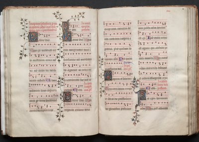 Il Messale di Gotha: Fol. 57v, Testo, c. 1375 da Master of the Boqueteaux