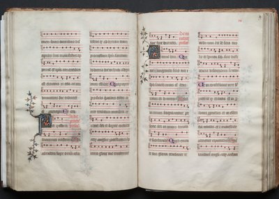 Il Messale di Gotha: Fol. 59r, Testo, c. 1375 da Master of the Boqueteaux