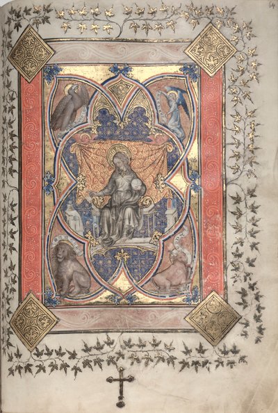 Il Messale di Gotha: Fol. 64r, Cristo in Maestà, c. 1375 da Master of the Boqueteaux