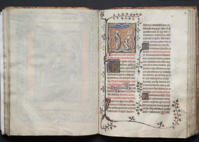 Il Messale di Gotha: Fol. 64v, Testo, c. 1375 da Master of the Boqueteaux