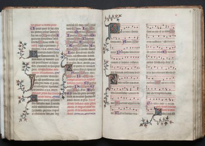 Il Messale di Gotha: Fol. 67r, Testo, c. 1375 da Master of the Boqueteaux