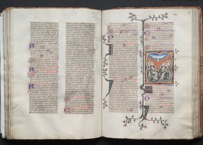 Il Messale di Gotha: Fol 79r, La Pentecoste, c. 1375 da Master of the Boqueteaux