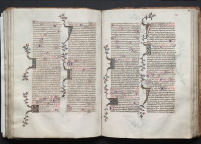 Il Messale di Gotha: Fol. 80v, Testo, c. 1375 da Master of the Boqueteaux