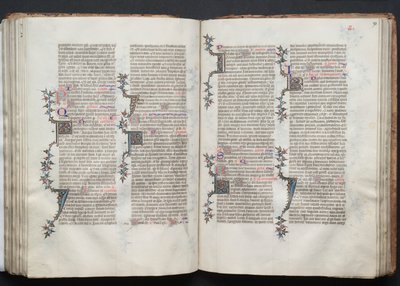 Il Messale di Gotha: Fol. 93r, Testo, c. 1375 da Master of the Boqueteaux