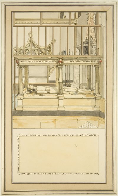 Tomba del vescovo Paul Bush, nella cattedrale di Bristol, c.1799 da Master of the Bristol Church Monuments