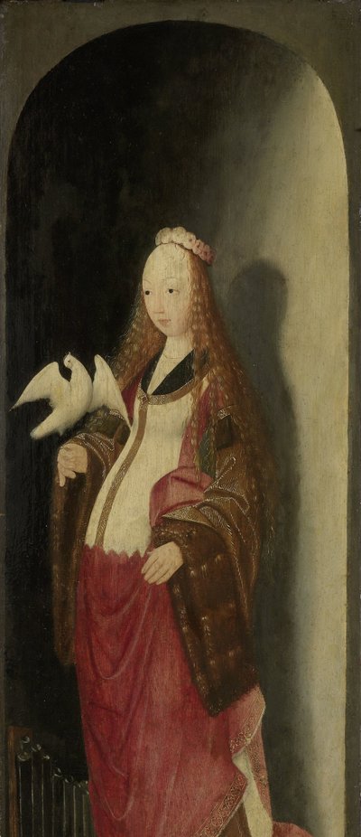 Santa Cecilia, ala destra di un trittico da Master of the Brunswick Diptych (attributed to)