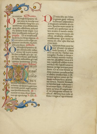 Iniziale G decorata da Master of the Brussels Initials