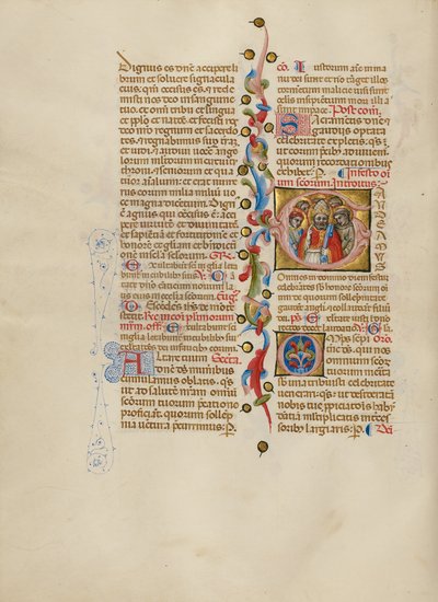 Iniziale G: Tutti i Santi da Master of the Brussels Initials