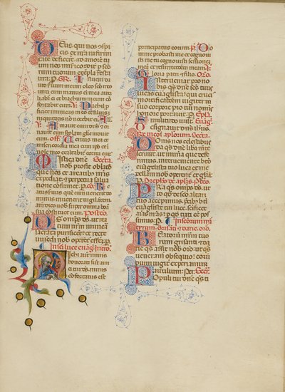 Iniziale M: San Luca da Master of the Brussels Initials