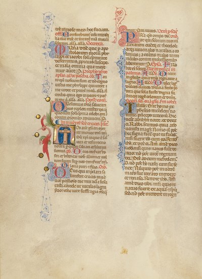 Iniziale N: La Croce da Master of the Brussels Initials