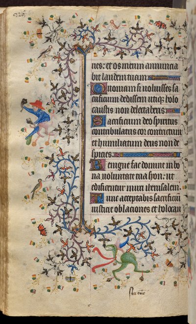 Ore di Carlo il Nobile, re di Navarra (1361-1425): fol. 113v, Testo da Master of the Brussels Initials and Associates