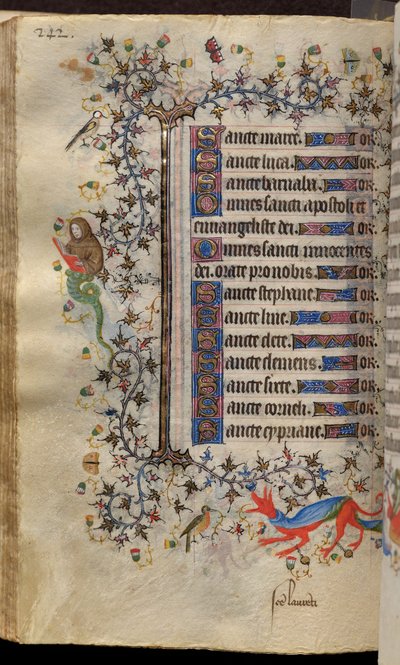 Ore di Carlo il Nobile, re di Navarra (1361-1425): fol. 121v, Testo da Master of the Brussels Initials and Associates
