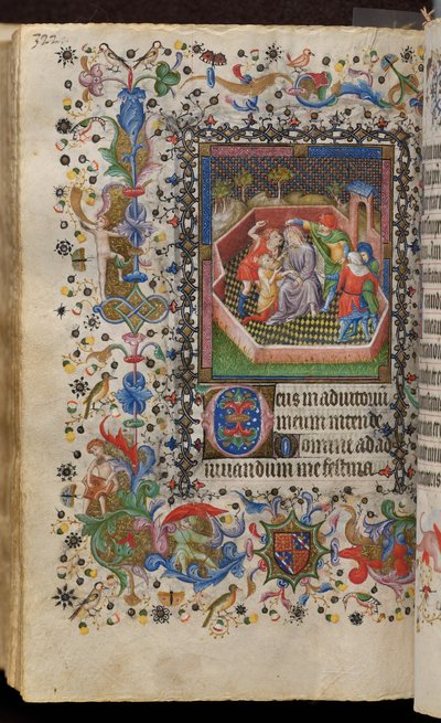 Ore di Carlo il Nobile, re di Navarra (1361-1425): fol. 161v, Derisione di Cristo da Master of the Brussels Initials and Associates