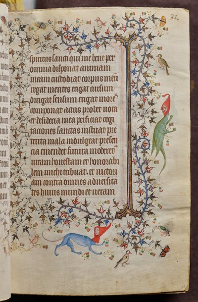 Ore di Carlo il Nobile, re di Navarra (1361-1425): fol. 16r, Testo da Master of the Brussels Initials and Associates