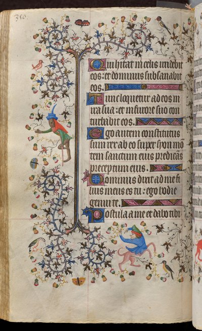 Ore di Carlo il Nobile, re di Navarra (1361-1425): fol. 170v, Testo da Master of the Brussels Initials and Associates