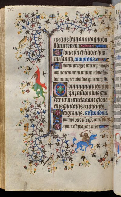 Ore di Carlo il Nobile, re di Navarra (1361-1425): fol. 171v, Testo da Master of the Brussels Initials and Associates