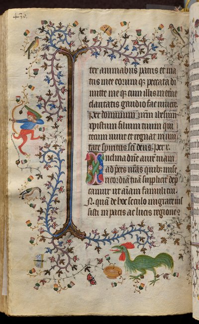 Ore di Carlo il Nobile, re di Navarra (1361-1425): fol. 209v, Testo da Master of the Brussels Initials and Associates
