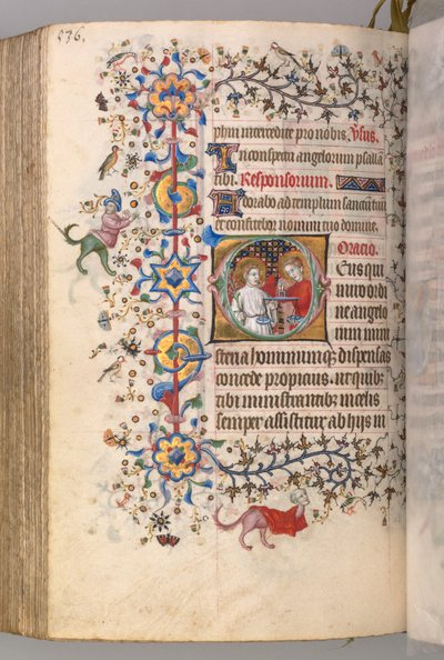 Ore di Carlo il Nobile, re di Navarra (1361-1425): fol. 262v, Testo da Master of the Brussels Initials and Associates