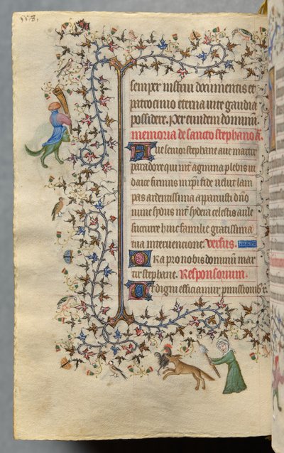 Ore di Carlo il Nobile, re di Navarra (1361-1425): fol. 273v, Testo da Master of the Brussels Initials and Associates