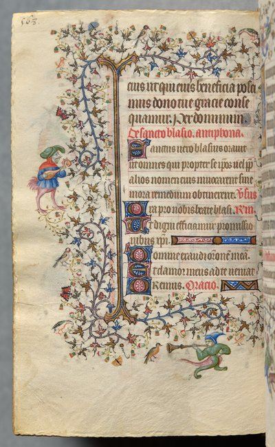 Ore di Carlo il Nobile, re di Navarra (1361-1425): fol. 278v, Testo da Master of the Brussels Initials and Associates