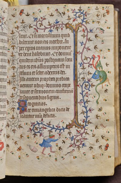 Ore di Carlo il Nobile, re di Navarra (1361-1425): fol. 28r, Testo da Master of the Brussels Initials and Associates