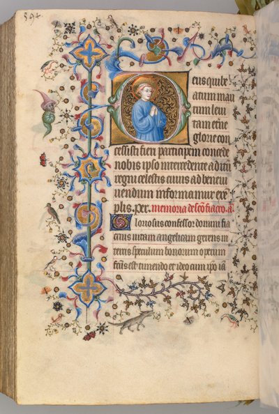 Ore di Carlo il Nobile, re di Navarra (1361-1425): fol. 291v, Testo da Master of the Brussels Initials and Associates