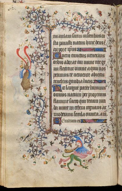 Ore di Carlo il Nobile, re di Navarra (1361-1425): fol. 31v, Testo da Master of the Brussels Initials and Associates