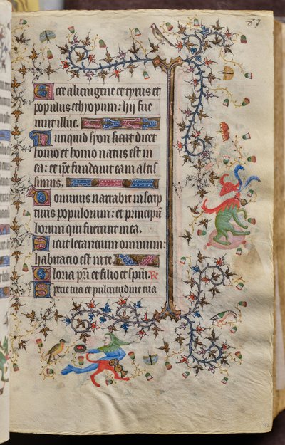 Ore di Carlo il Nobile, re di Navarra (1361-1425): fol. 42r, Testo da Master of the Brussels Initials and Associates