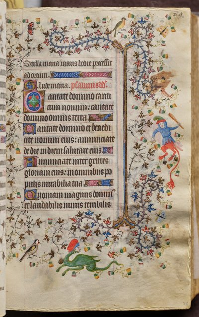 Ore di Carlo il Nobile, re di Navarra (1361-1425): fol. 45r, Testo da Master of the Brussels Initials and Associates