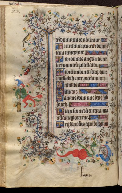 Ore di Carlo il Nobile, re di Navarra (1361-1425): fol. 52v, Testo da Master of the Brussels Initials and Associates