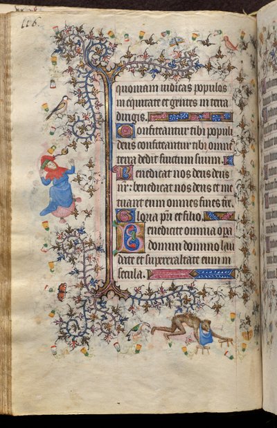 Ore di Carlo il Nobile, re di Navarra (1361-1425): fol. 58v, Testo da Master of the Brussels Initials and Associates