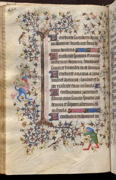 Ore di Carlo il Nobile, re di Navarra (1361-1425): fol. 60v, Testo da Master of the Brussels Initials and Associates
