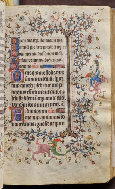 Ore di Carlo il Nobile, re di Navarra (1361-1425): fol. 73r, Testo da Master of the Brussels Initials and Associates