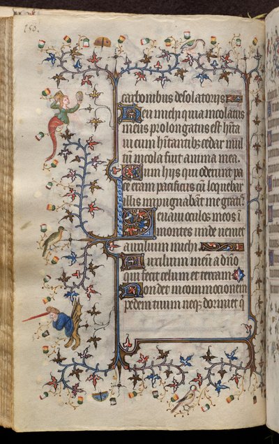 Ore di Carlo il Nobile, re di Navarra (1361-1425): fol. 75v, Testo da Master of the Brussels Initials and Associates