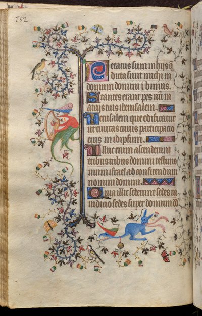 Ore di Carlo il Nobile, re di Navarra (1361-1425): fol. 76v, Testo da Master of the Brussels Initials and Associates
