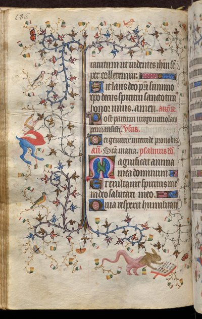 Ore di Carlo il Nobile, re di Navarra (1361-1425): fol. 93v, Testo da Master of the Brussels Initials and Associates