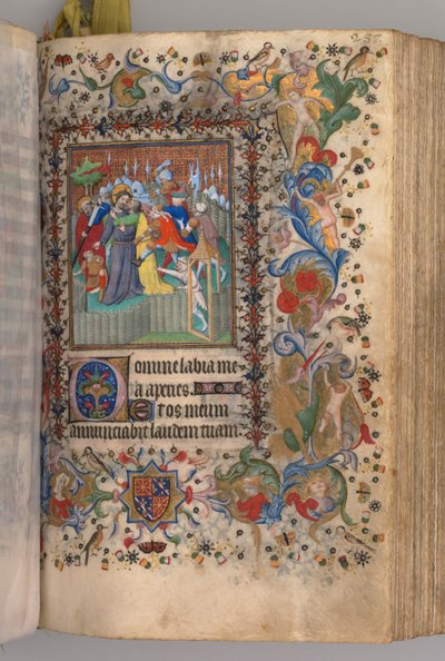 Ore di Carlo il Nobile, Re di Navarra 1361-1425: fol. 144r, Tradimento di Cristo da Master of the Brussels Initials and Associates