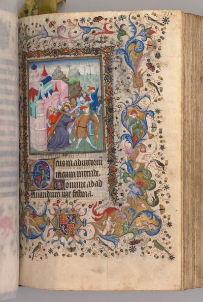 Ore di Carlo il Nobile, re di Navarra: fol. 170v, Cristo che porta la croce da Master of the Brussels Initials and Associates