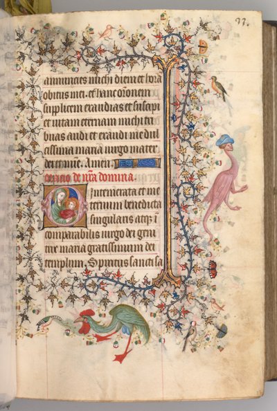 Ore di Carlo il Nobile, Re di Navarra 1361-1425: fol. 17a, Testo, c. 1405 da Master of the Brussels Initials and Associates