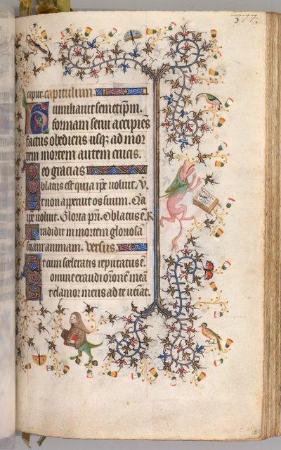 Ore di Carlo il Nobile, Re di Navarra: fol. 184r, Testo da Master of the Brussels Initials and Associates