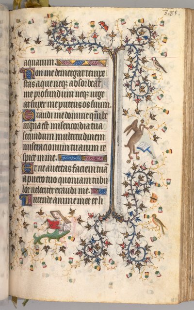 Ore di Carlo il Nobile, Re di Navarra 1361-1425: fol. 188r, Testo, c. 1405 da Master of the Brussels Initials and Associates