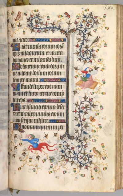 Ore di Carlo il Nobile, Re di Navarra 1361-1425: fol. 189r, Testo, c. 1405 da Master of the Brussels Initials and Associates