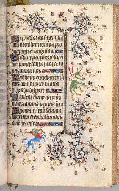 Ore di Carlo il Nobile, Re di Navarra 1361-1425: fol. 190r, Testo da Master of the Brussels Initials and Associates
