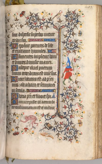 Ore di Carlo il Nobile, Re di Navarra 1361-1425: fol. 196r, Testo, c. 1405 da Master of the Brussels Initials and Associates