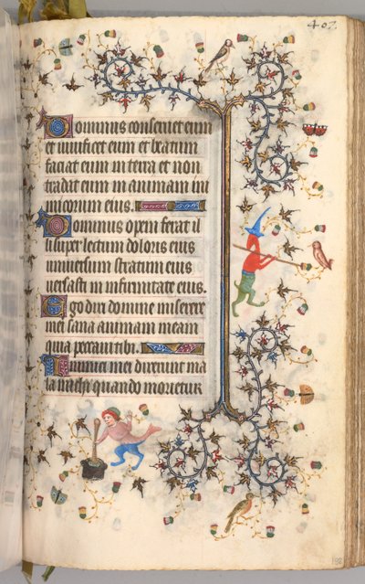 Ore di Carlo il Nobile, Re di Navarra: fol. 198r, Testo da Master of the Brussels Initials and Associates